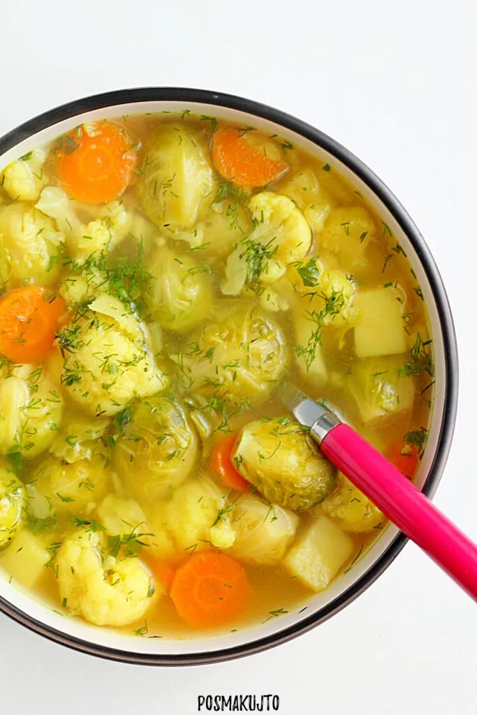 zupa jarzynowa z kalafiorem i brukselka