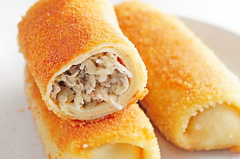 Krokiety z kapustą i pieczarkami