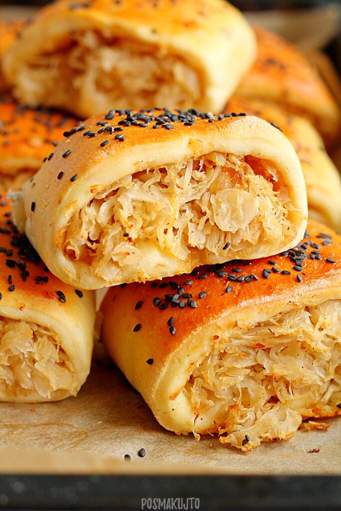 paszteciki z kapusta - domowe, złociste, mieciutkie