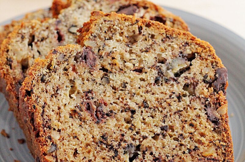 Chlebek bananowy z czekoladą (bez cukru)