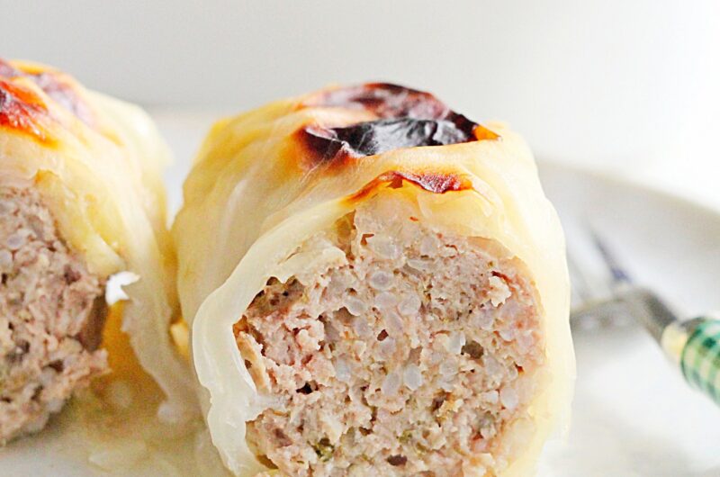 Pieczone gołąbki + przepis na sos pomidorowy do gołąbków