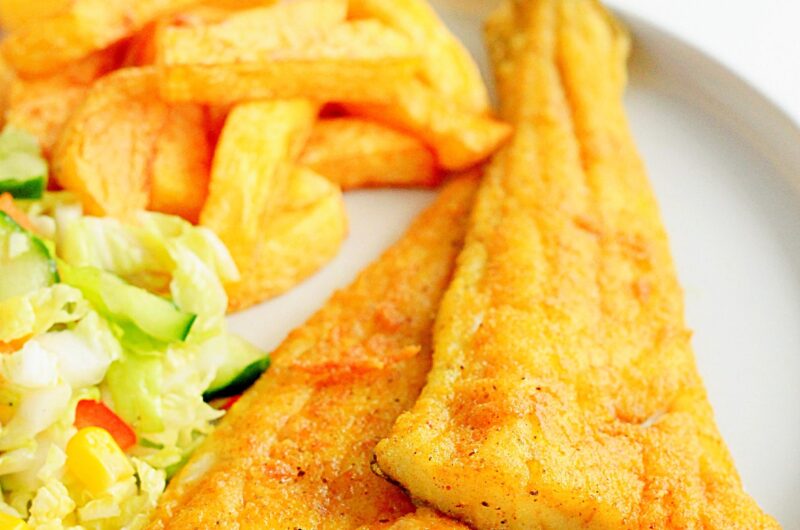 Smażony dorsz w panierce curry