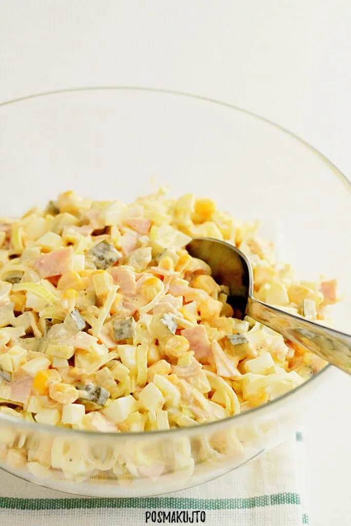 Sałatka z porem i jajkami