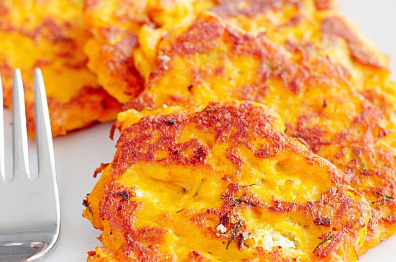 Placki z dyni z fetą i koperkiem