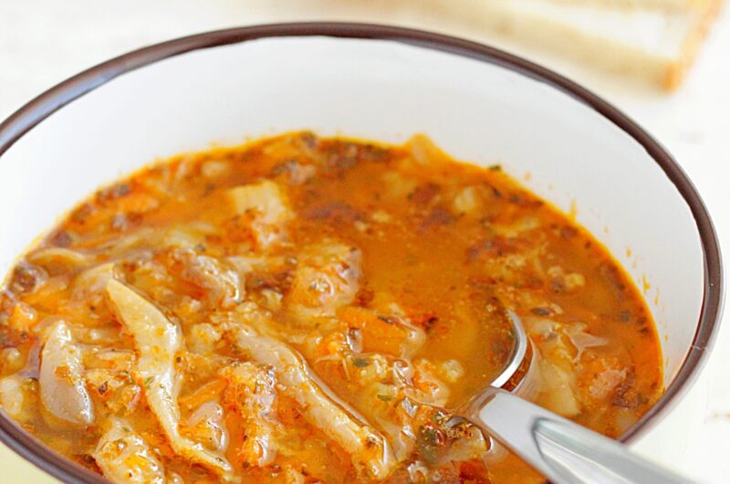 Flaczki z boczniaków