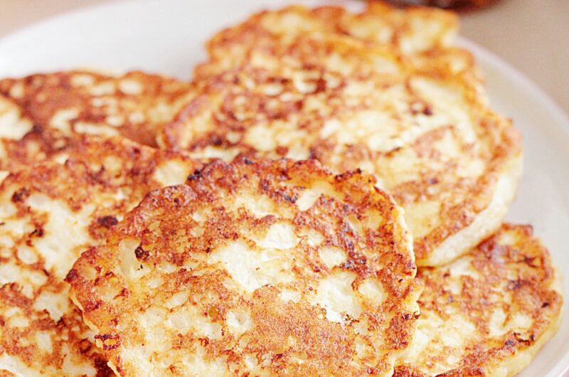 Placki twarogowe z jabłkami