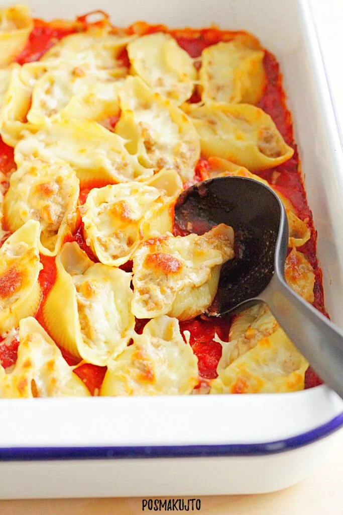 Faszerowane muszle makaronowe – pyszny obiad z mięsem mielonym