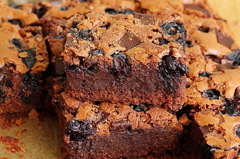 Brownie z borówkami