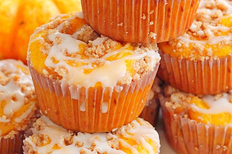 Muffiny dyniowe z kruszonką i lukrem