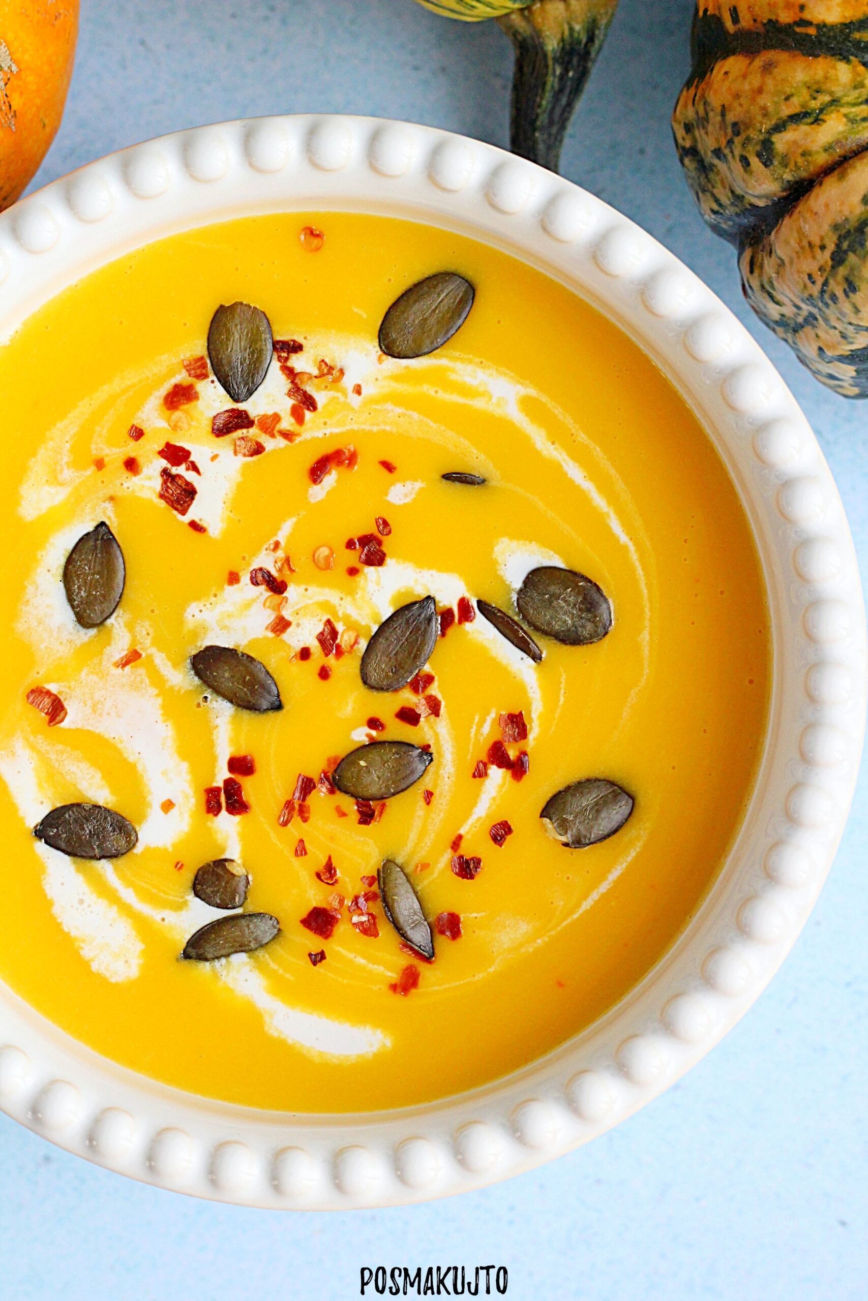 Zupa krem z dyni z imbirem i mleczkiem kokosowym — prosty przepis