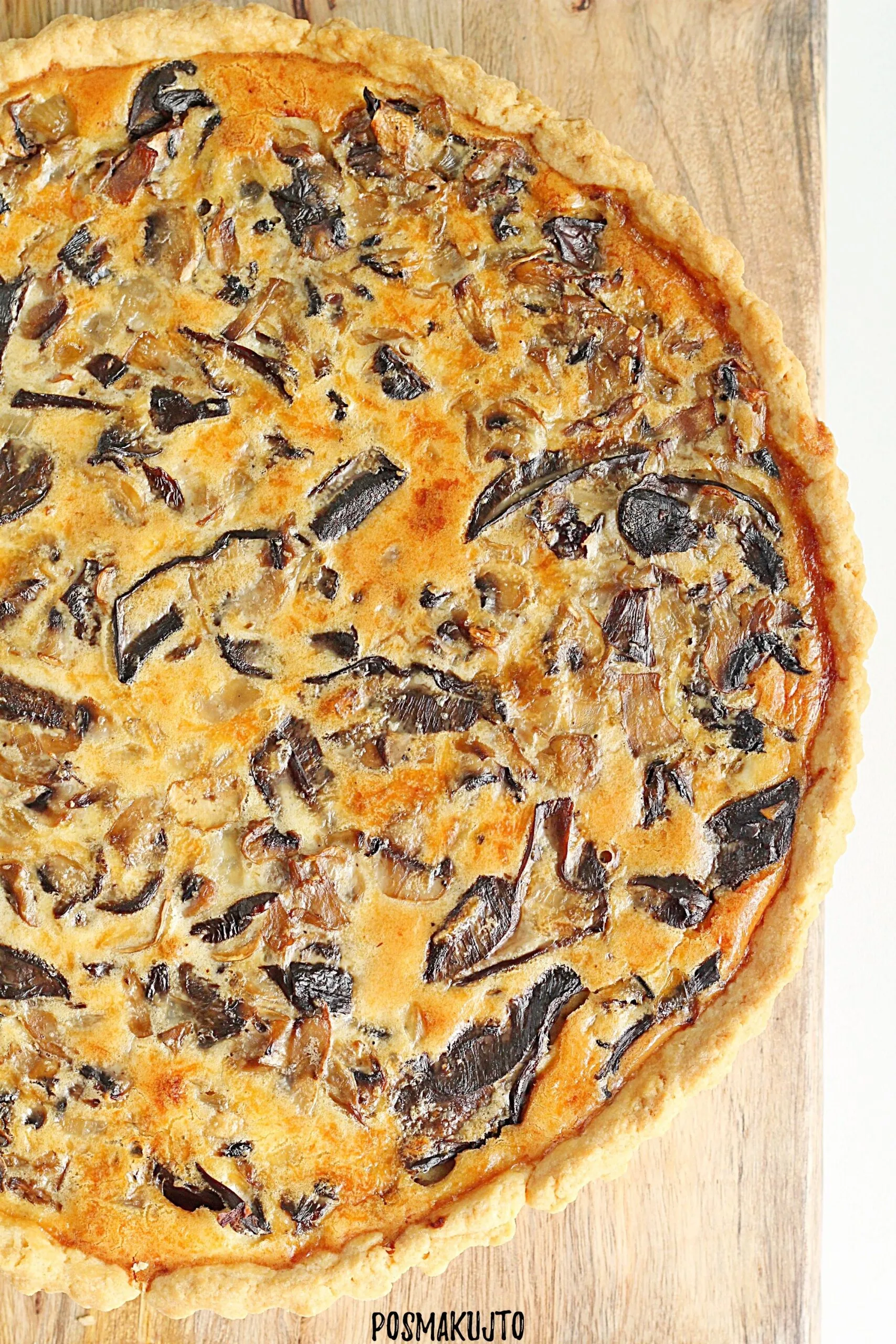 tarta grzybowa na kruchym ciescie