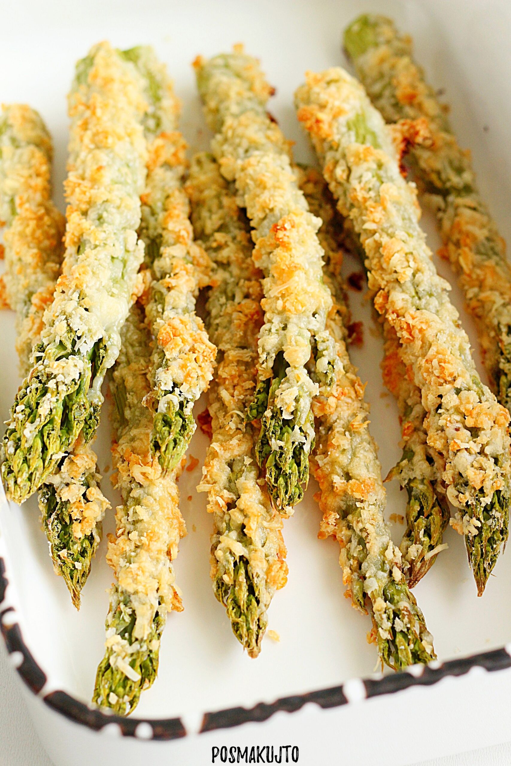 Szparagi pieczone w panierce panko z parmezanem